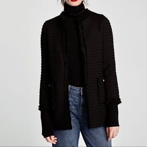 Zara Tweed Black Jacket